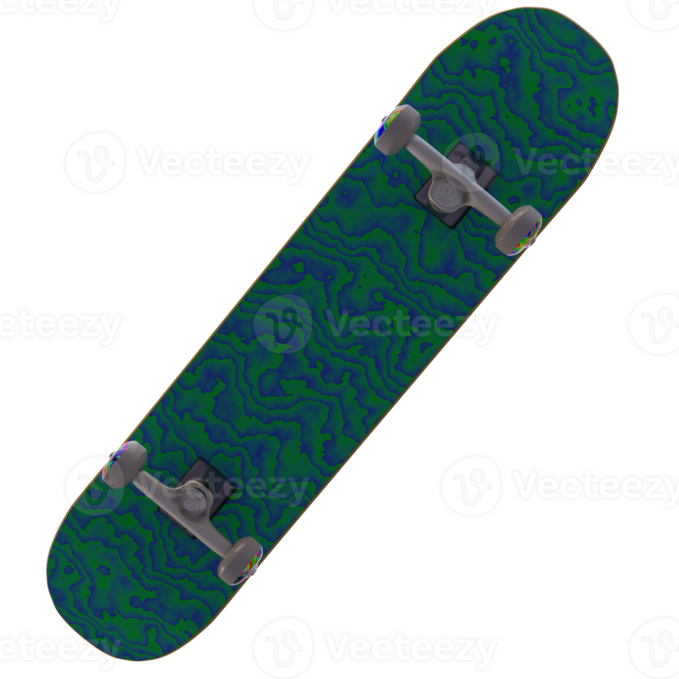 3d render Skateboard with transparent background png