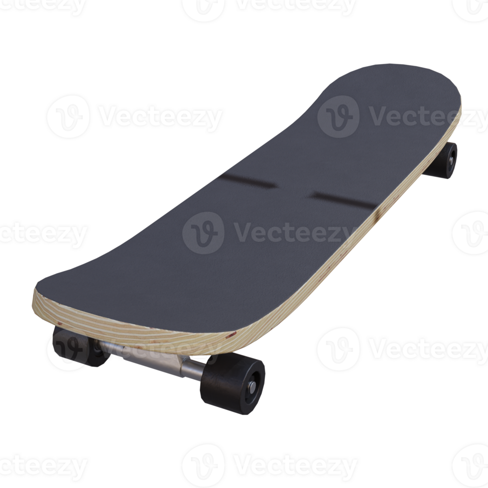 3d render Skateboard with transparent background png