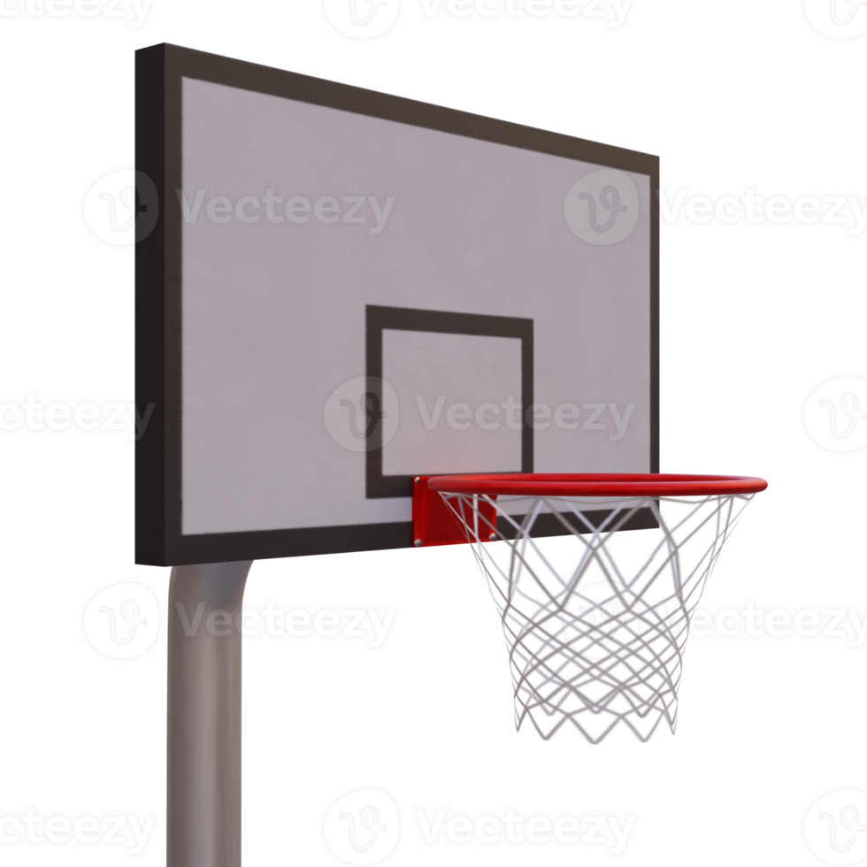 3d render basketball hoop with transparent background png