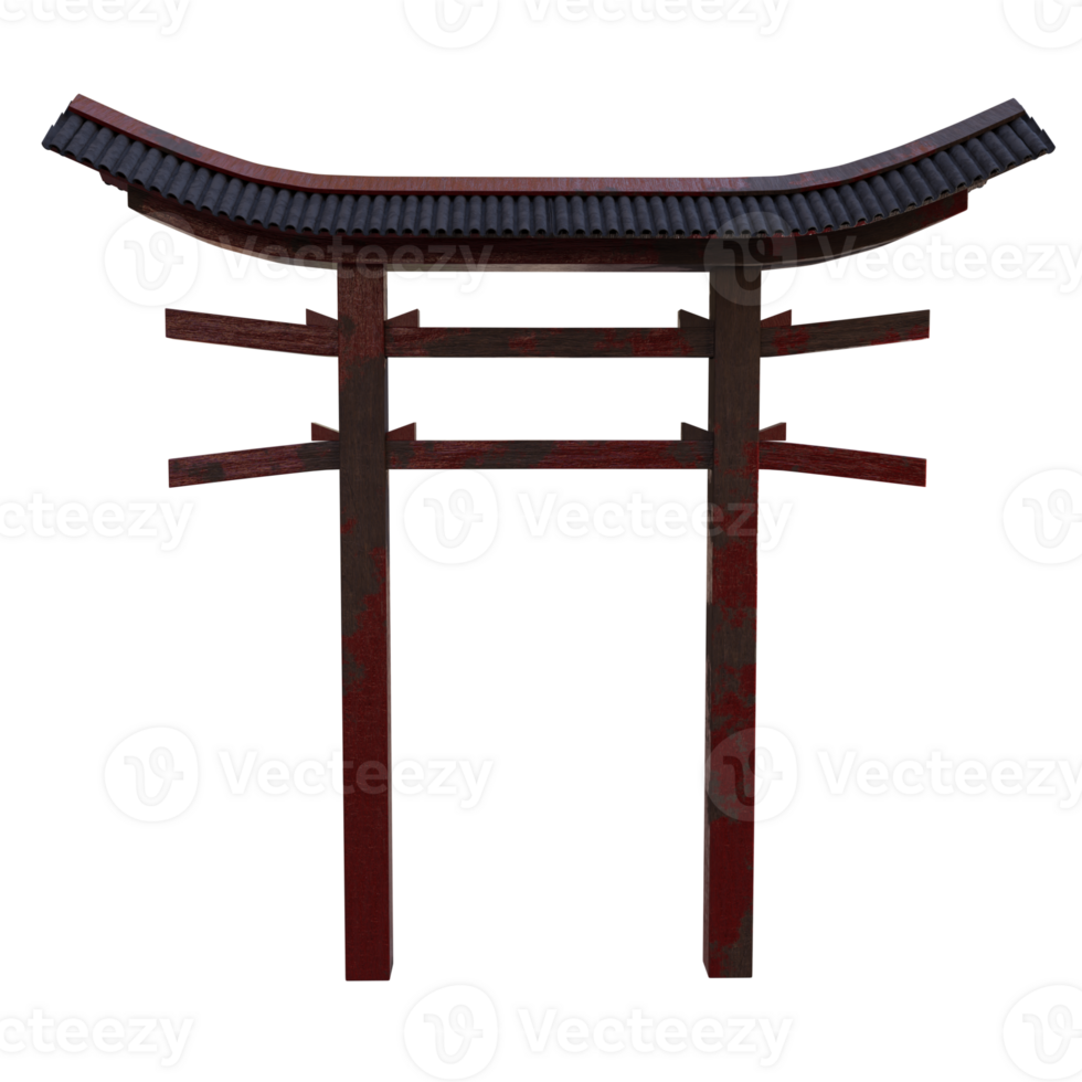 3d render torii one with transparent background png