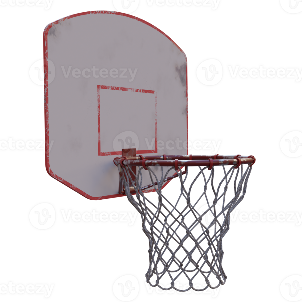 3d render basketball hoop with transparent background png