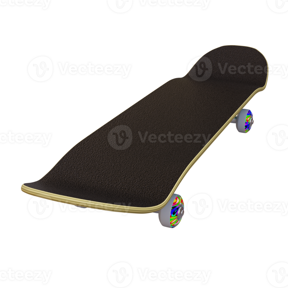 3d render Skateboard with transparent background png