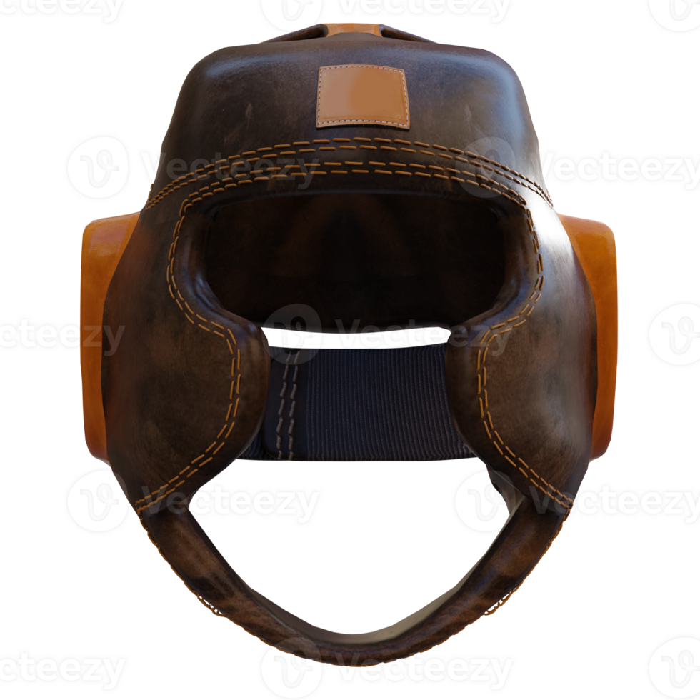 3d render boxing head guard helmet with transparent background png