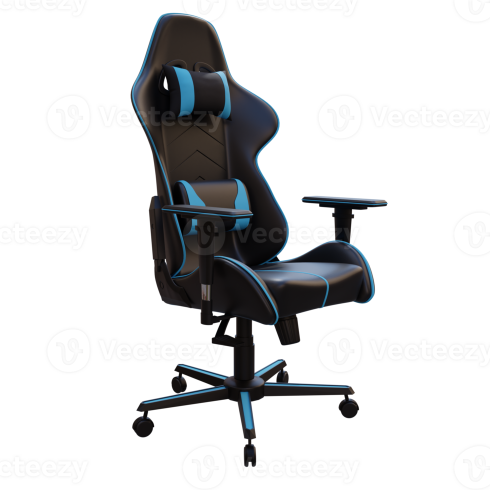 3d render gaming chair gamer with transparent background png