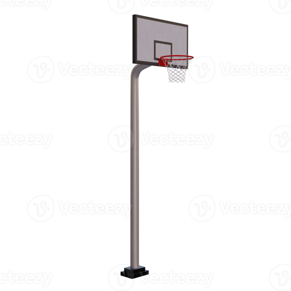 3d render basketball hoop with transparent background png