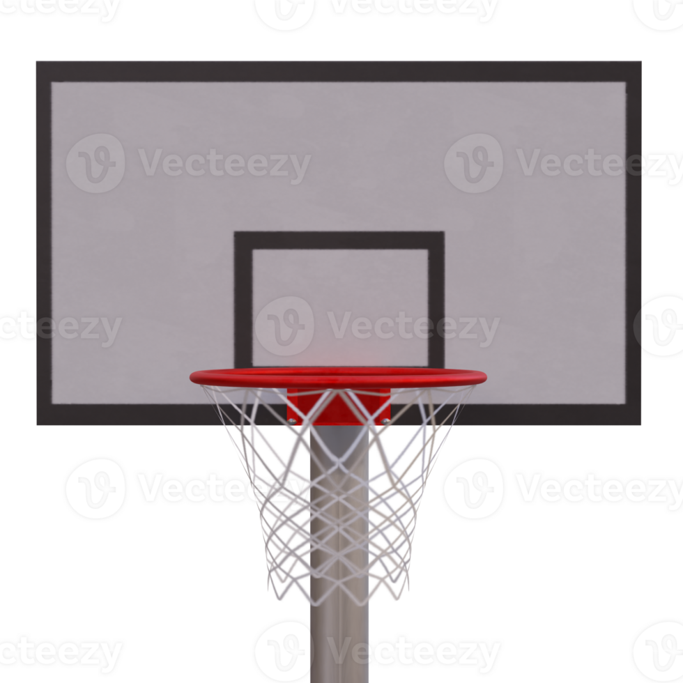 3d render basketball hoop with transparent background png