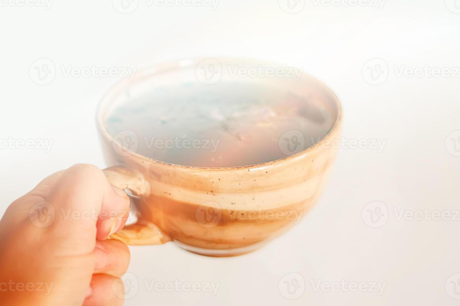 Herbal tea in ceramics cup photo