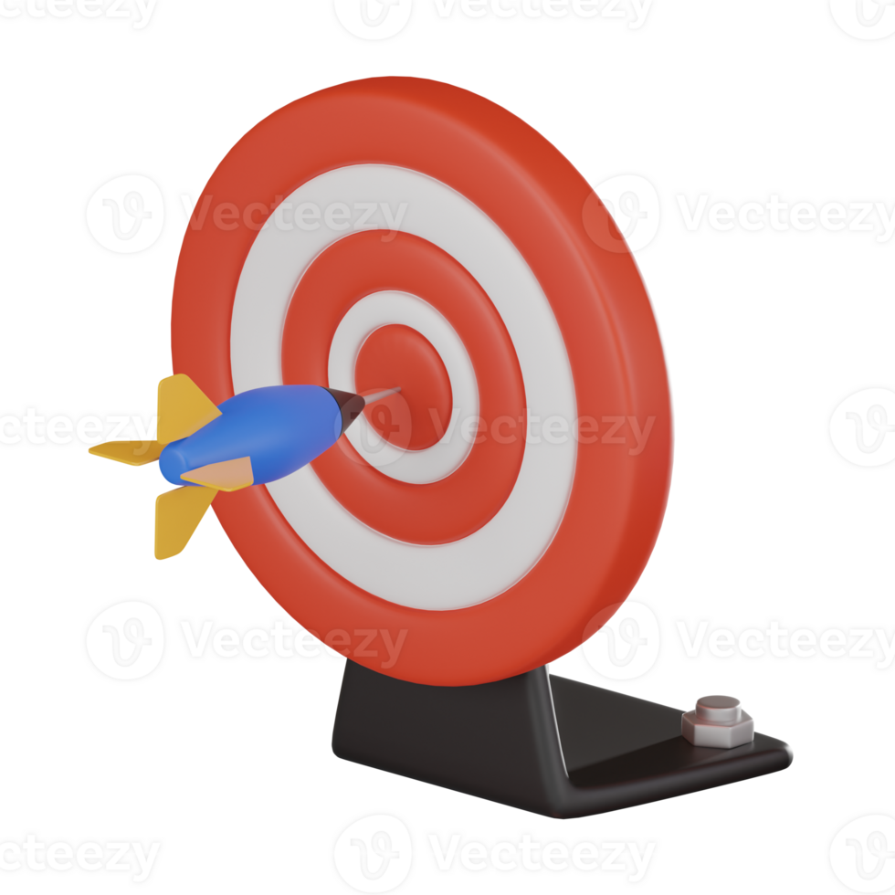 Bullseye Precision of Game Target and Aiming Concept. 3D Render 47180247 PNG