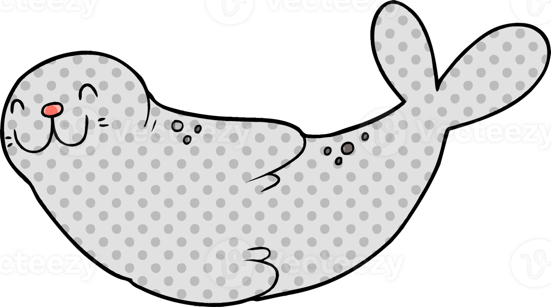 cartoon seal drawing png