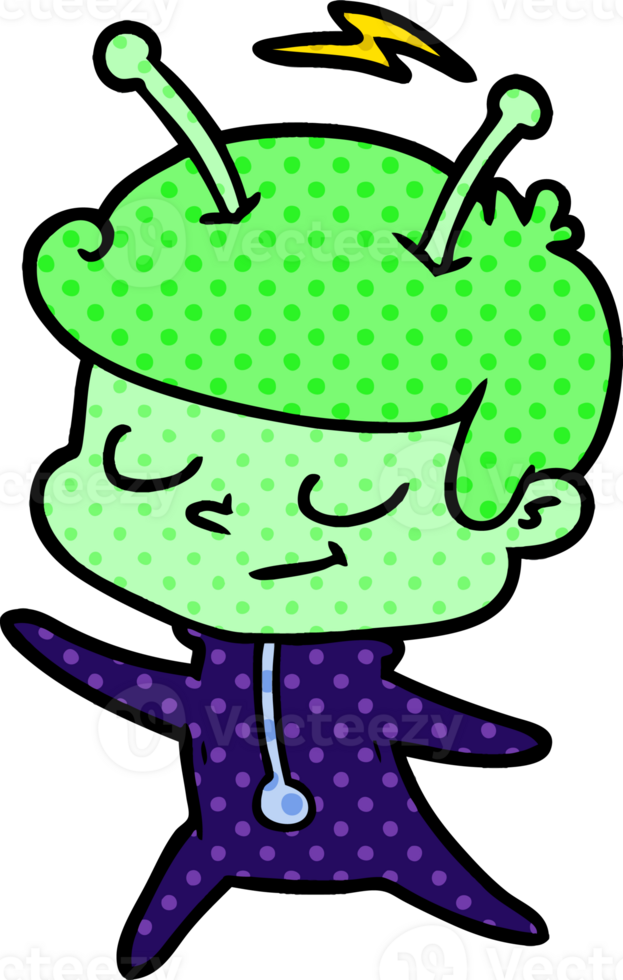 friendly cartoon spaceman dancing drawing png
