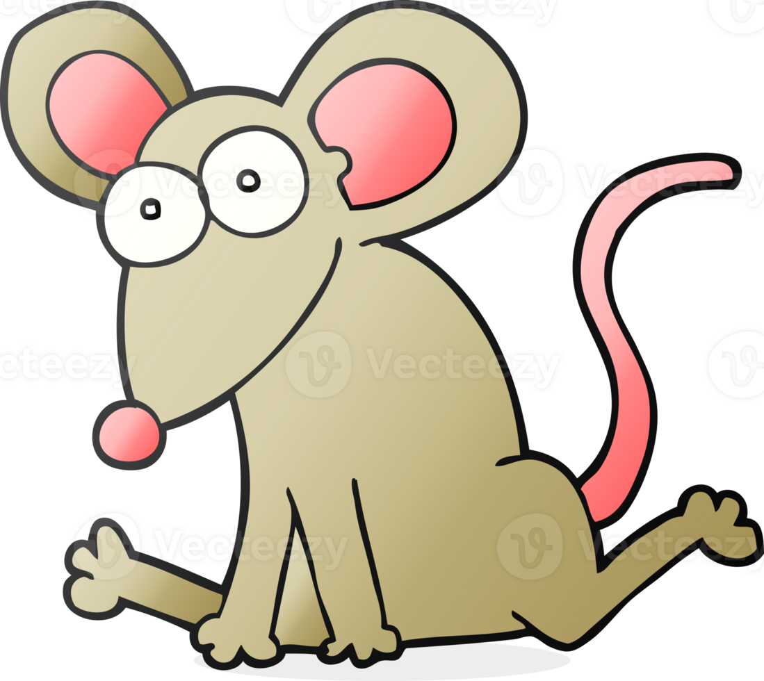 freehand drawn cartoon mouse drawing png