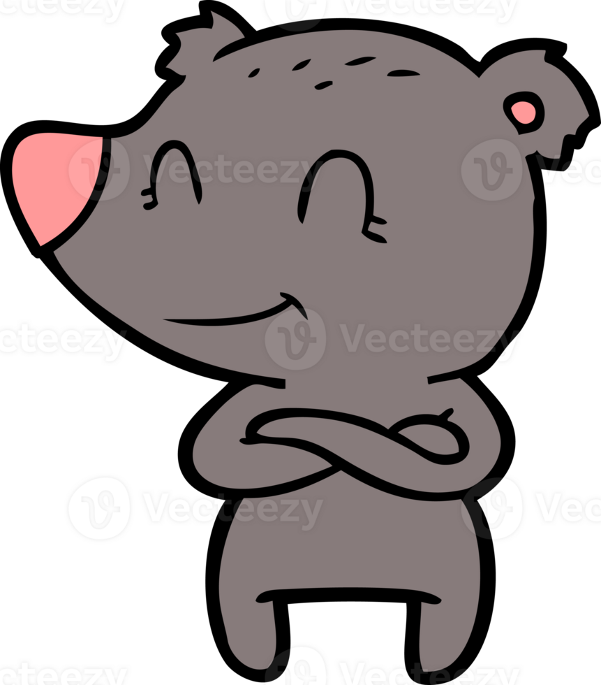friendly bear cartoon drawing png