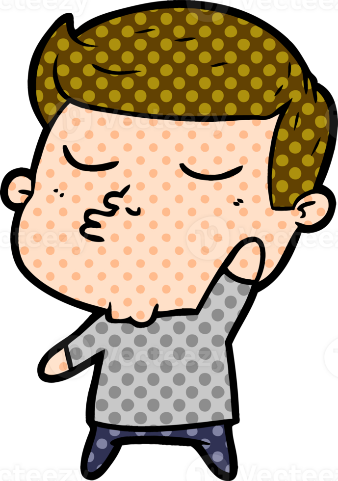 cartoon model guy pouting drawing png