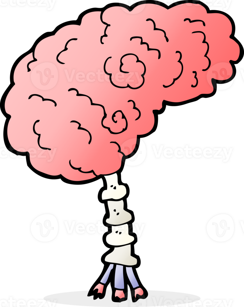 cartoon brain drawing png