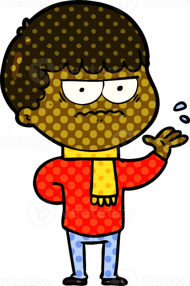 cartoon annoyed man drawing png