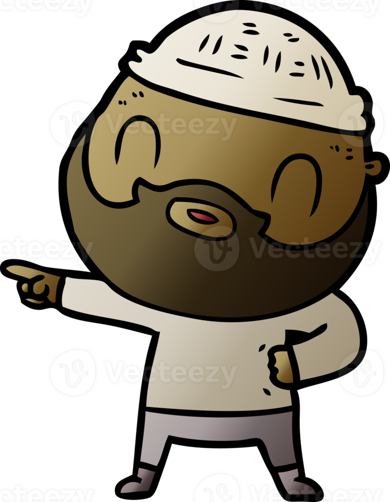 cartoon bearded man drawing png