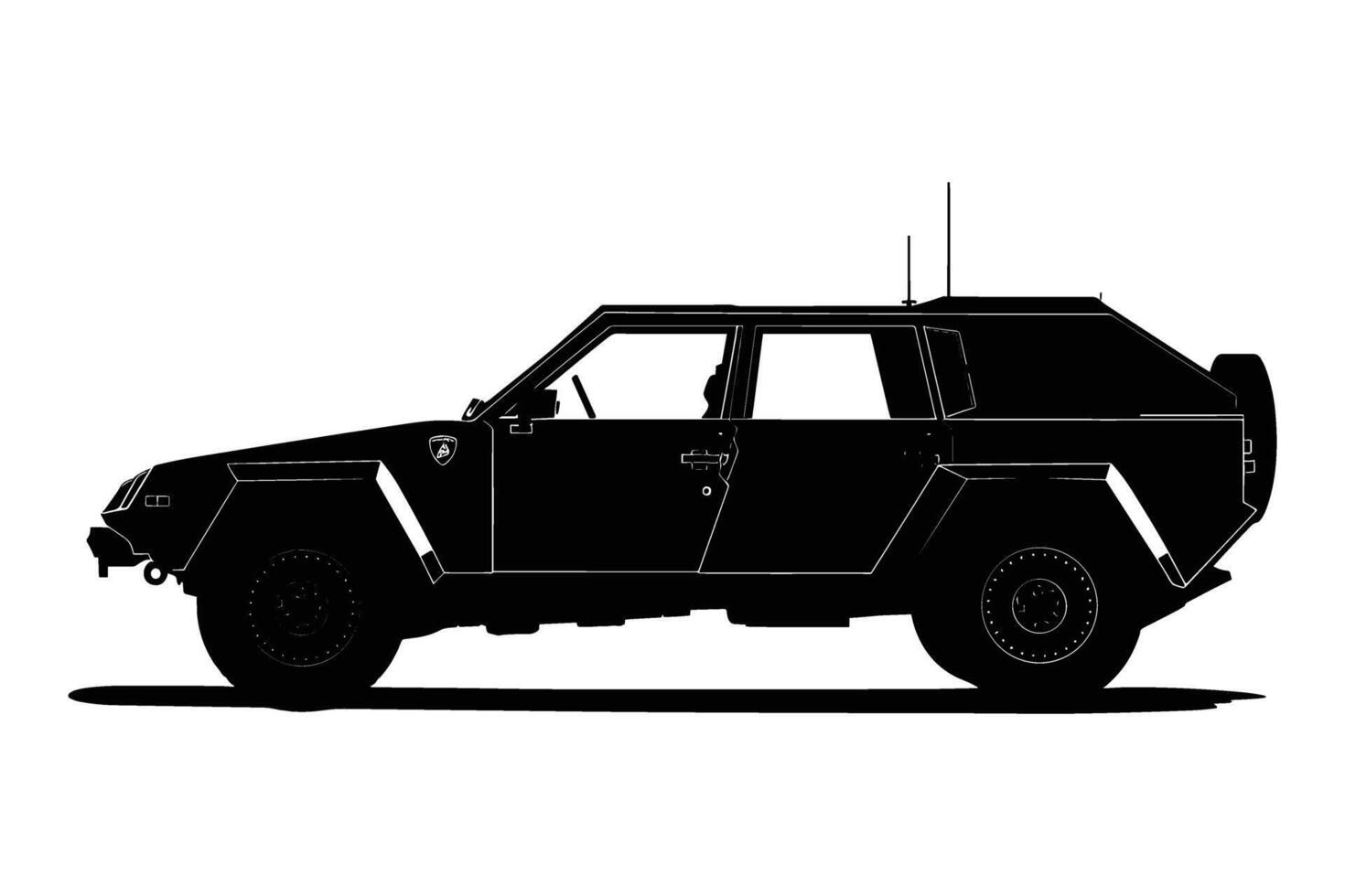 1991 Ford Explorer silhouette vector