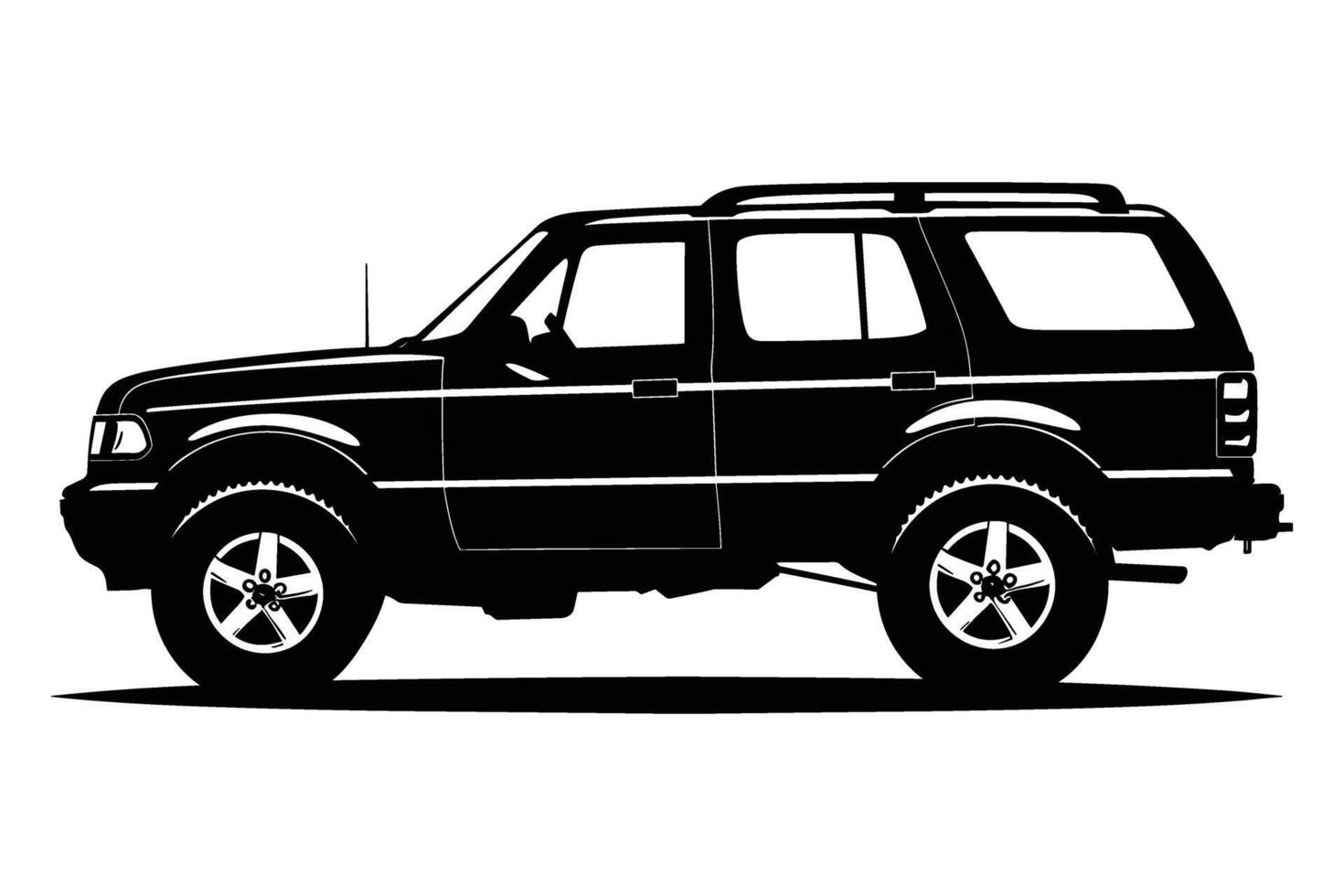 1991 Ford Explorer silhouette vector
