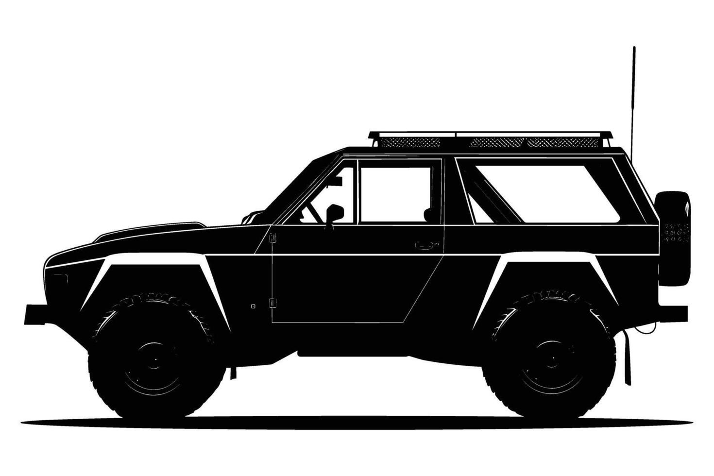 1991 Ford Explorer silhouette vector
