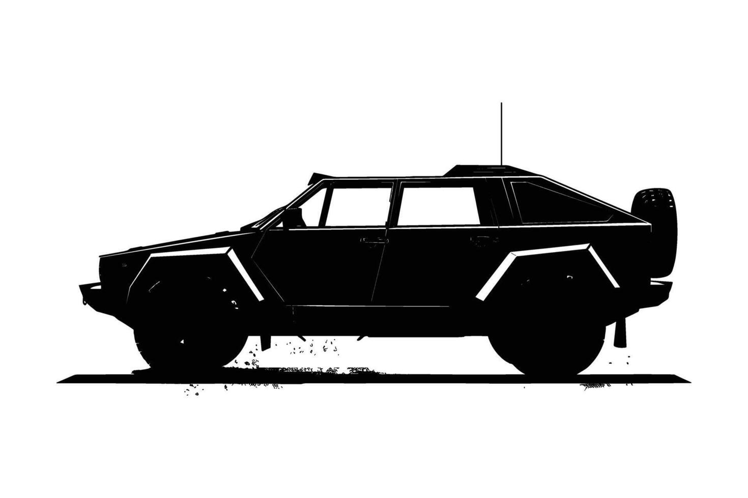 1991 Ford Explorer silhouette vector