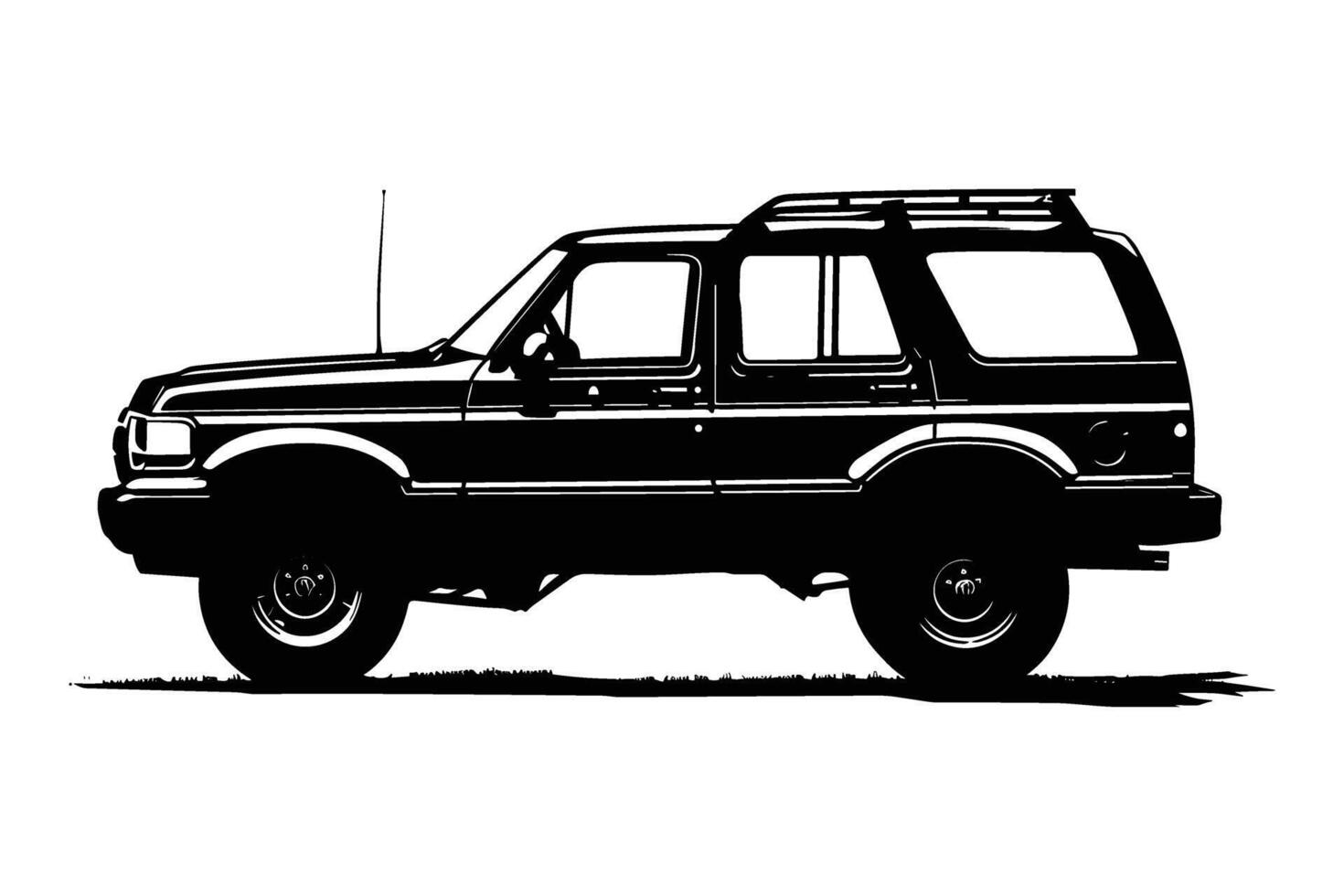 1991 Ford Explorer silhouette vector