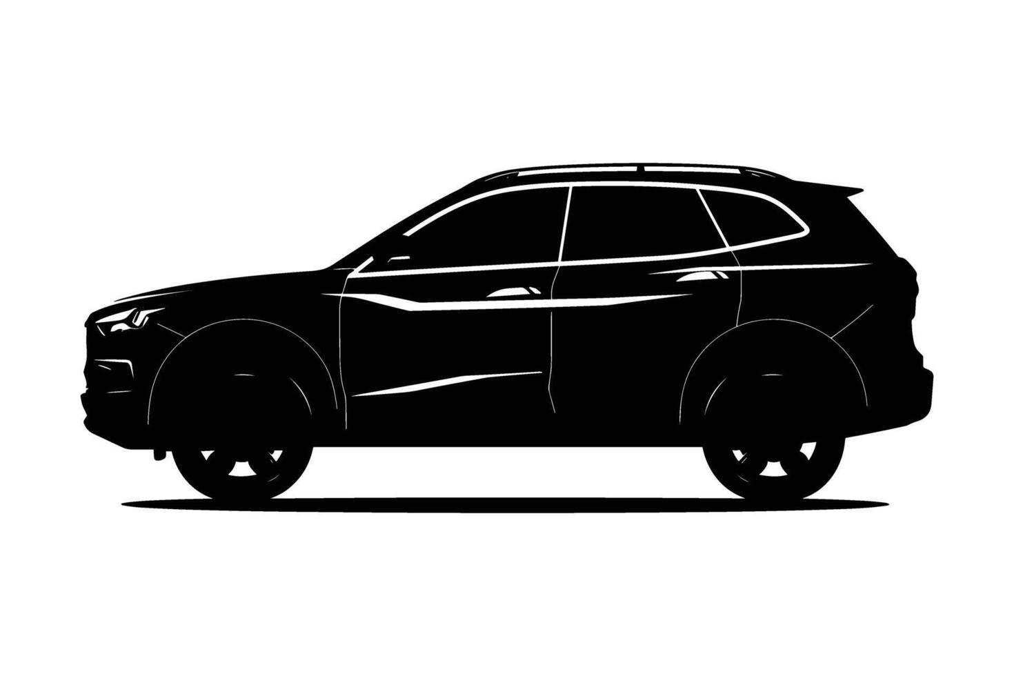 SUV car silhouette vector