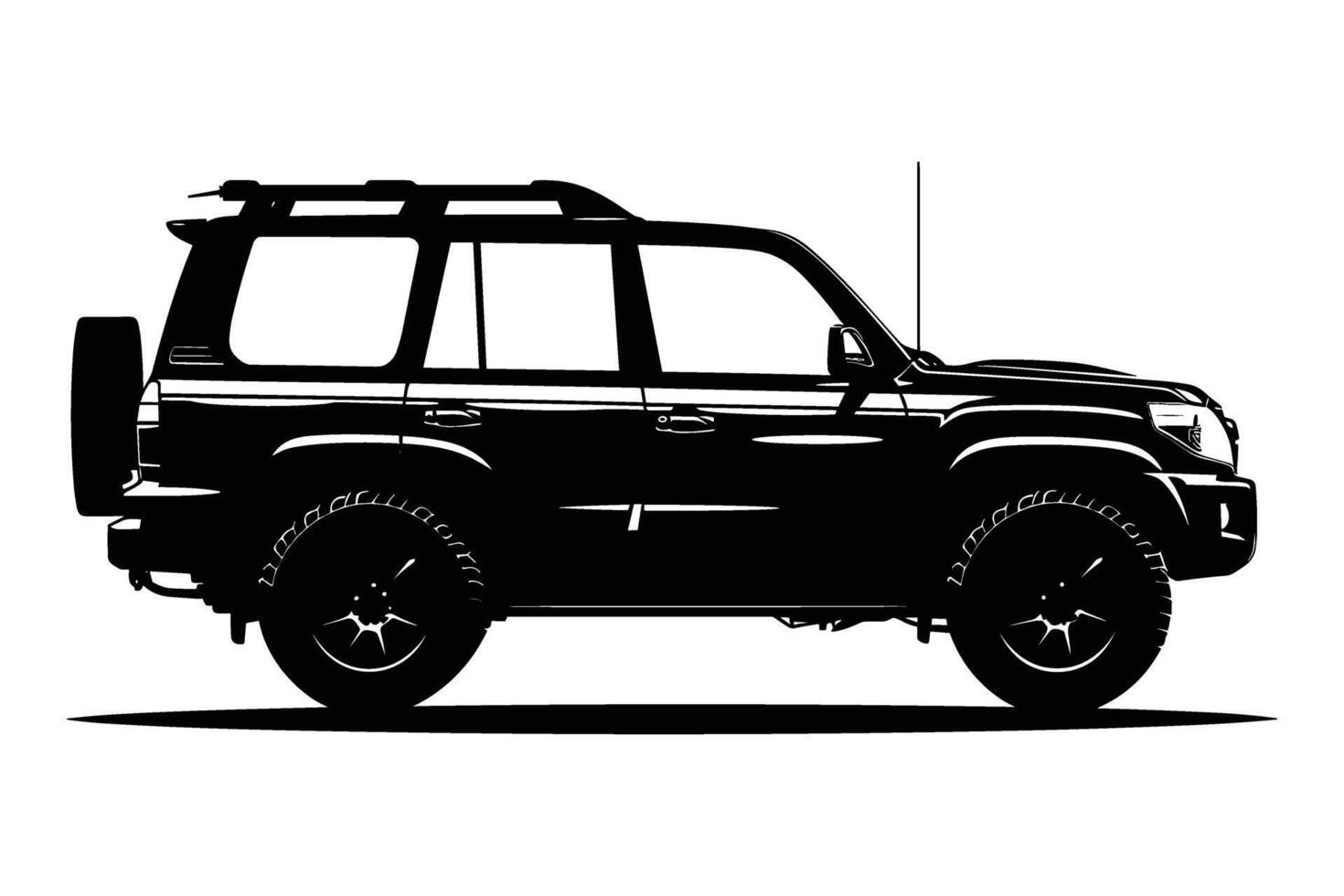 SUV car silhouette vector
