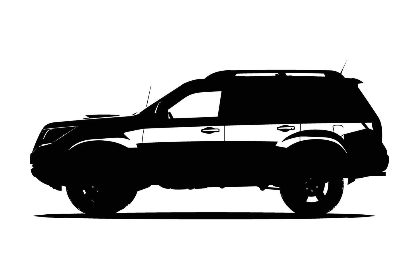 SUV car silhouette vector