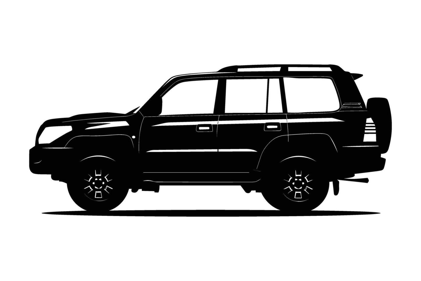 SUV car silhouette vector