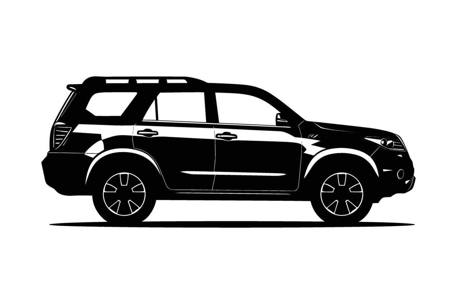 SUV car silhouette vector