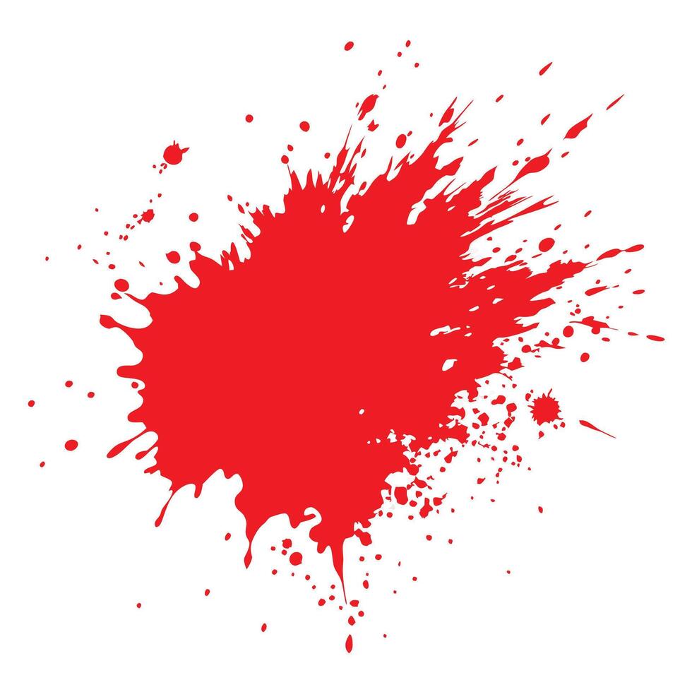 White background with a Red ink splatter vector