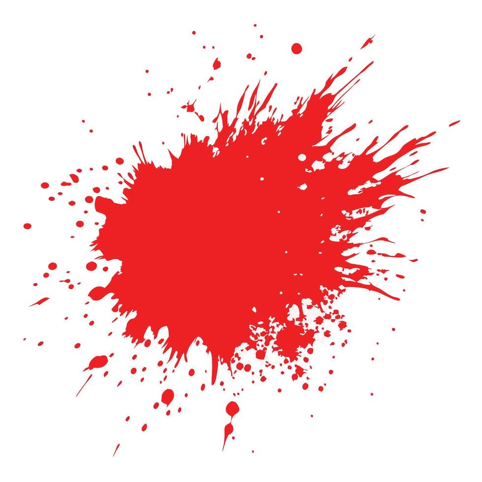White background with a Red ink splatter vector