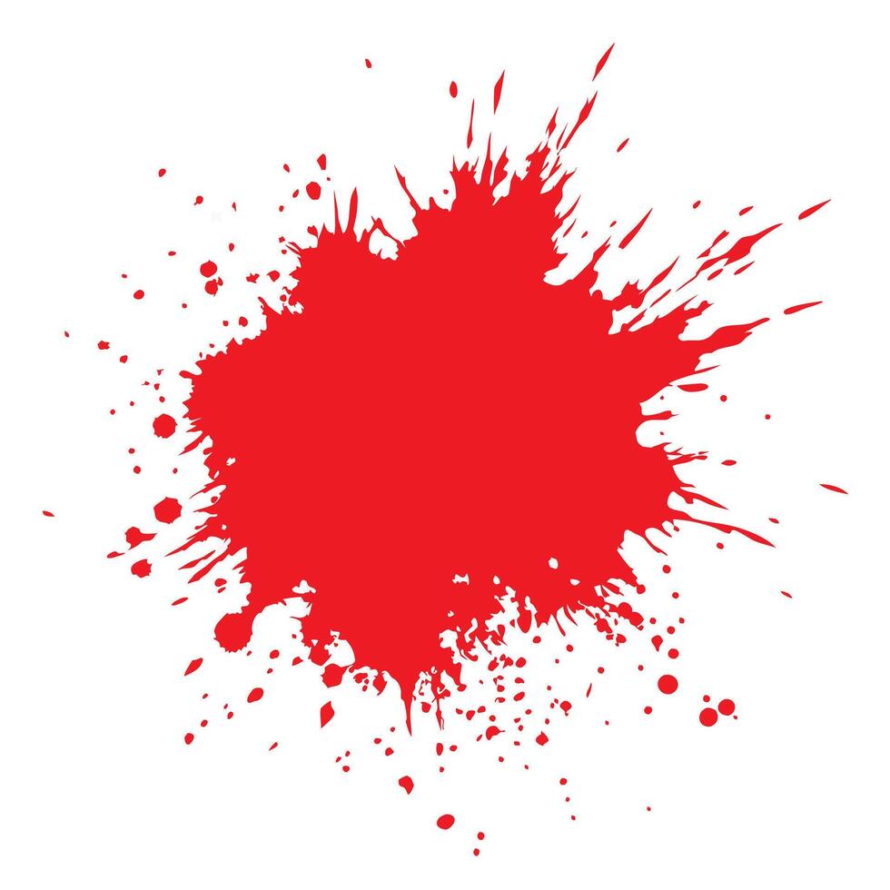 White background with a Red ink splatter vector
