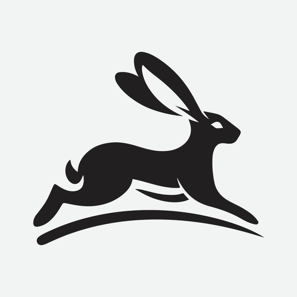 Majestic Hare Silhouette, Capturing the Elegance of Nature's Swift Shadow vector