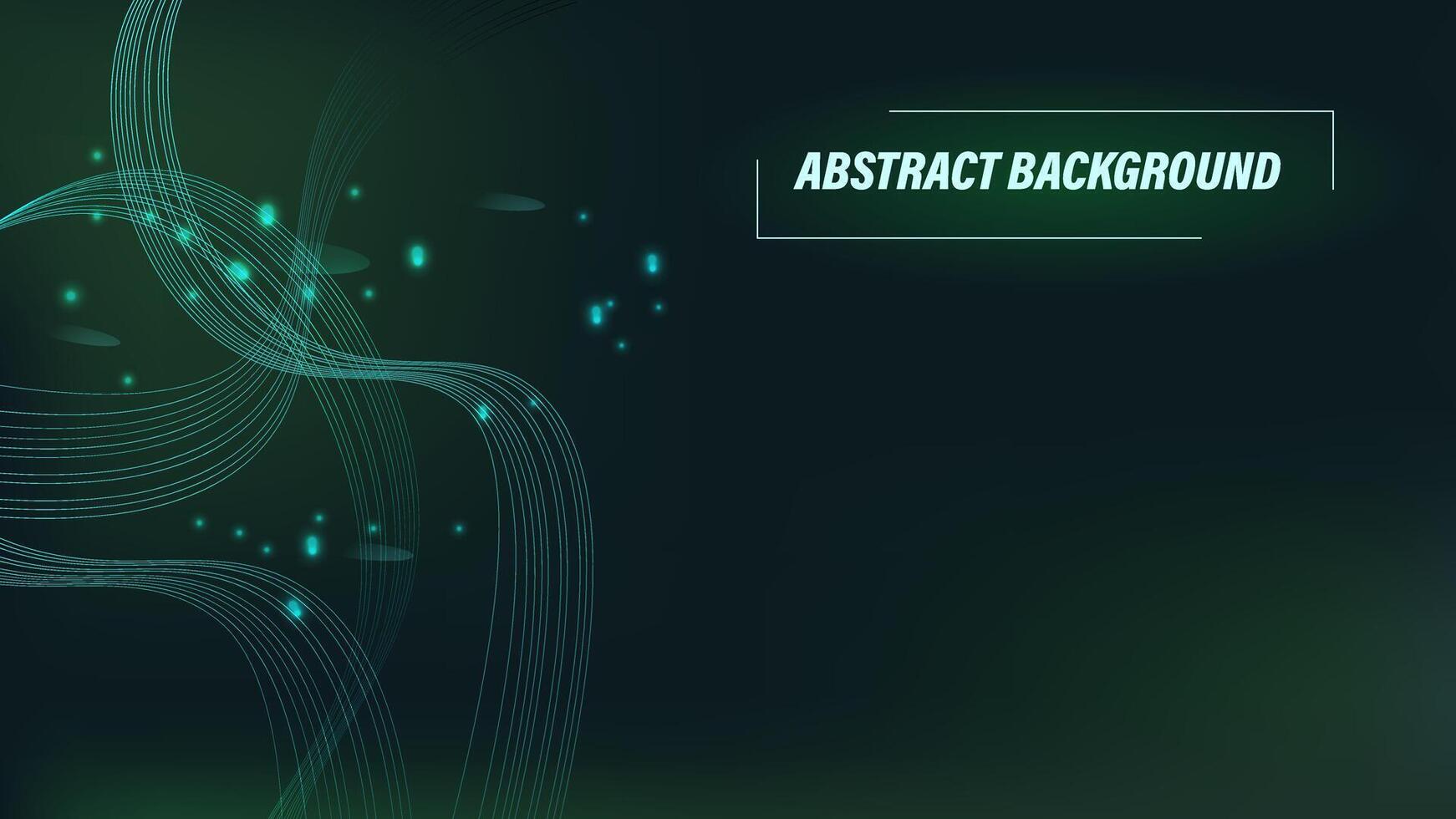Green abstract background with glowing wave modern and futuristics technology concept. suitable for banner, backdrop, website Bg, covers, and wallpaper vector