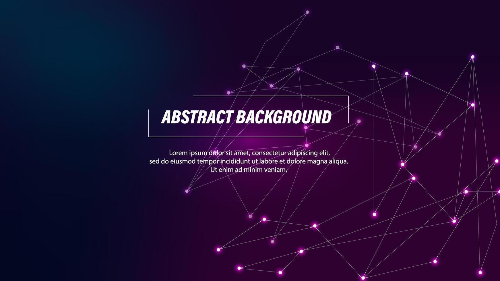 Abstract purple line and dot science and futuristic technology concept. suitable for banner, backdrop, website Bg, covers, and flayer vector