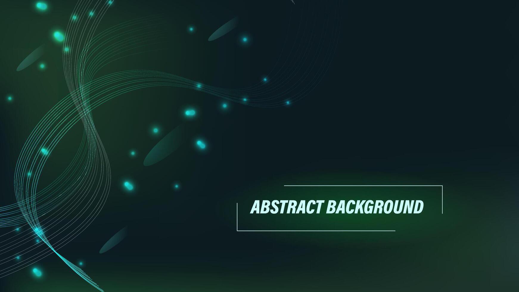 Green abstract background with glowing wave futuristics and modern technology concept. suitable for banner, backdrop, website Bg, covers, and wallpaper vector