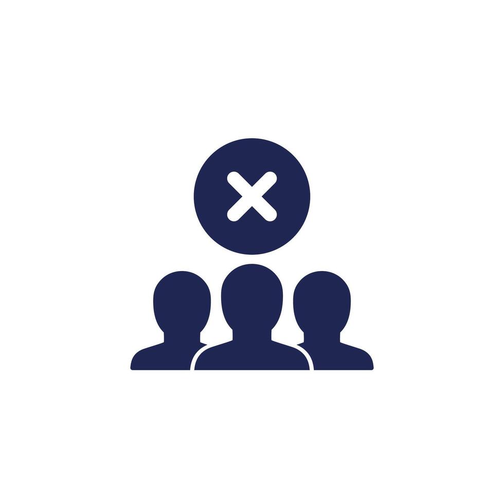 blocked users icon, pictogram vector