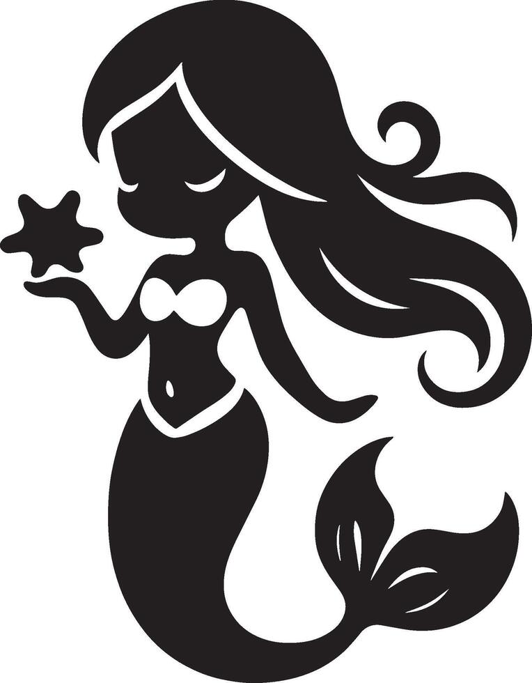 a Cute Mermaid Ideal for Fantasy and Ocean Themed Designs vector