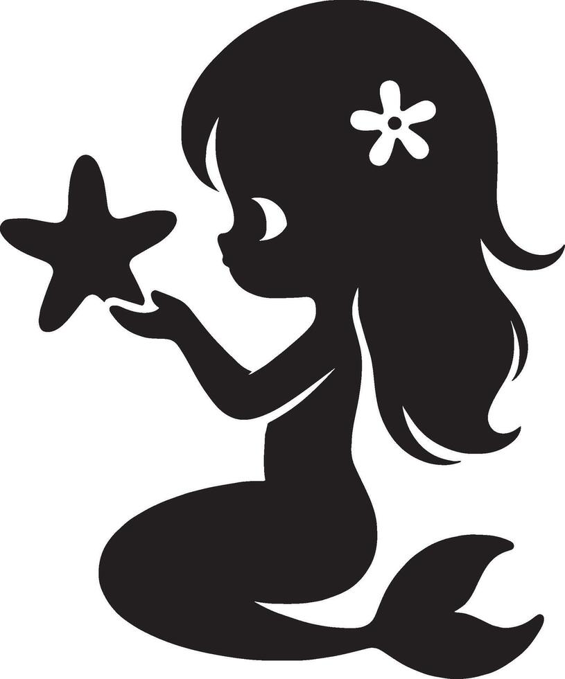 a Cute Mermaid Ideal for Fantasy and Ocean Themed Designs vector