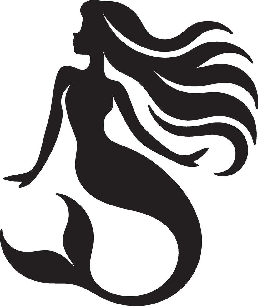 a Cute Mermaid Ideal for Fantasy and Ocean Themed Designs vector