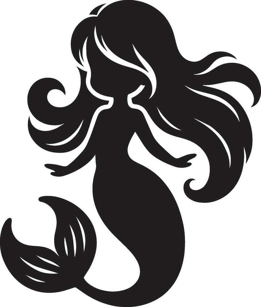a Cute Mermaid Ideal for Fantasy and Ocean Themed Designs vector