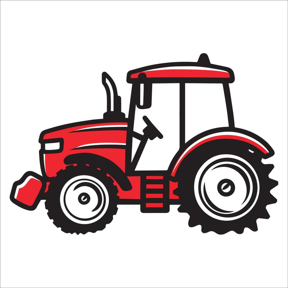 Construction tractor isolated illustration, Construction Clipart Graphic vector