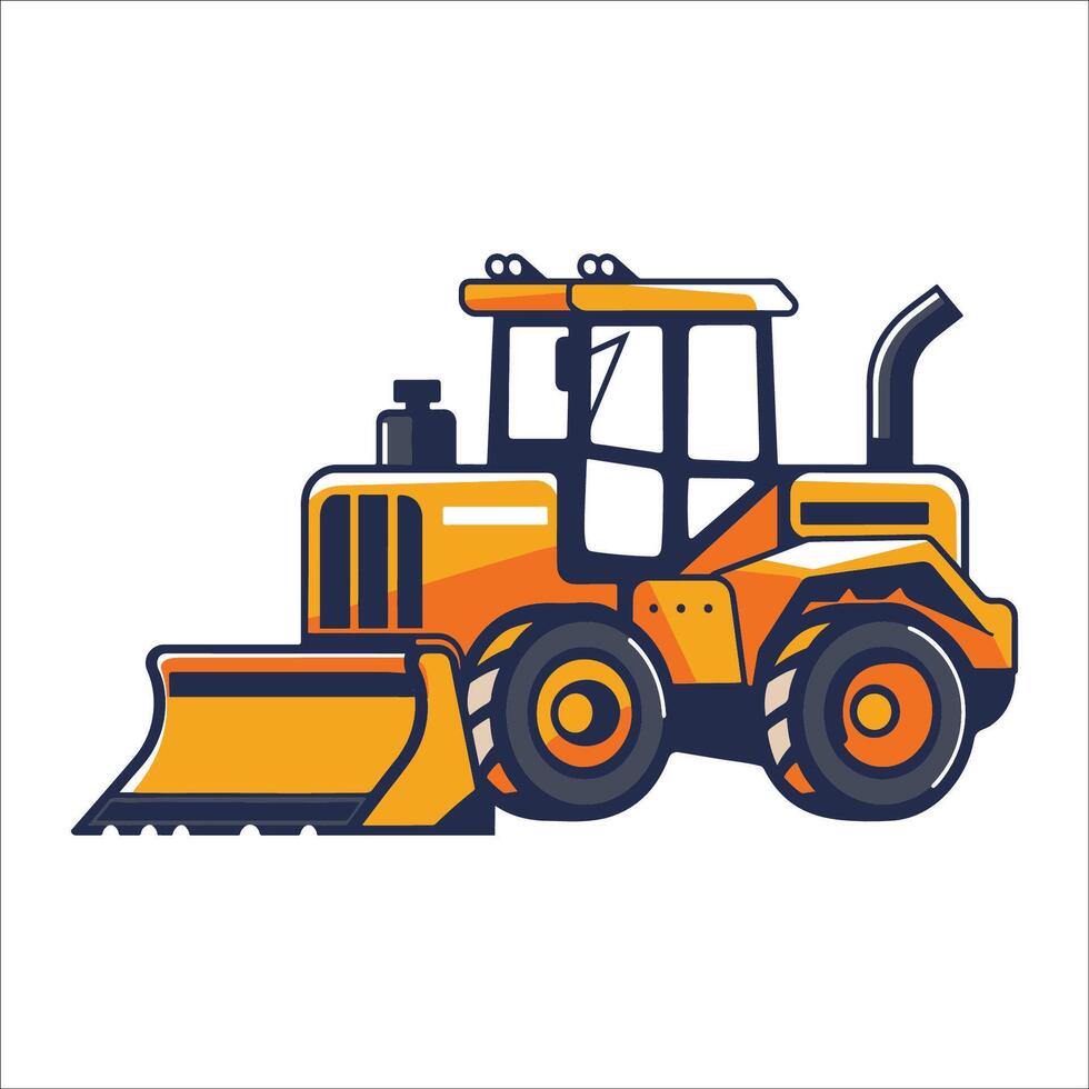 Road Construction Vehicle isolated illustration, Construction Clipart Graphic vector