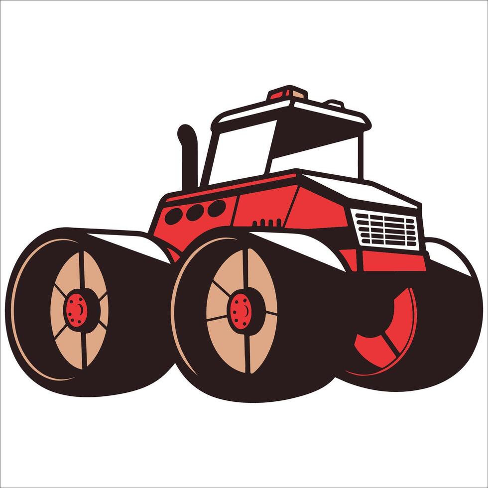 Roller truck isolated illustration, Construction Clipart Graphic vector