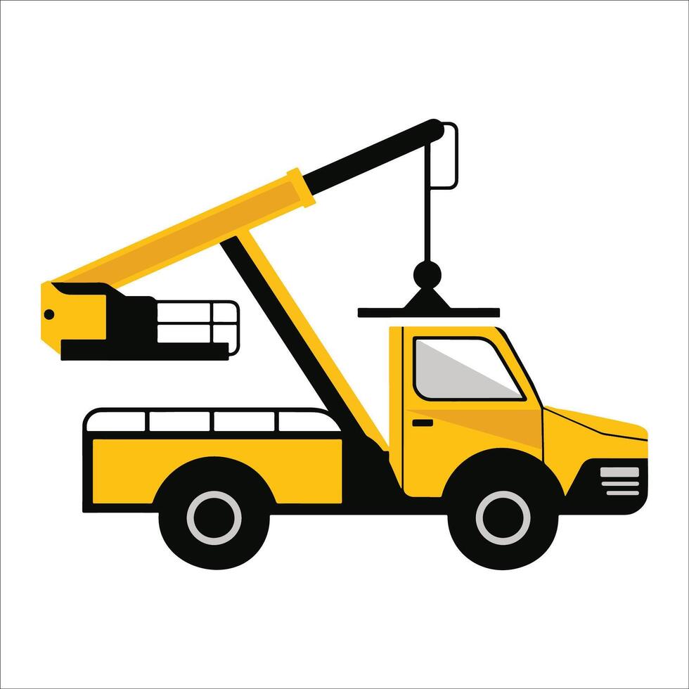Man lifting truck isolated illustration, Construction Clipart Graphic vector