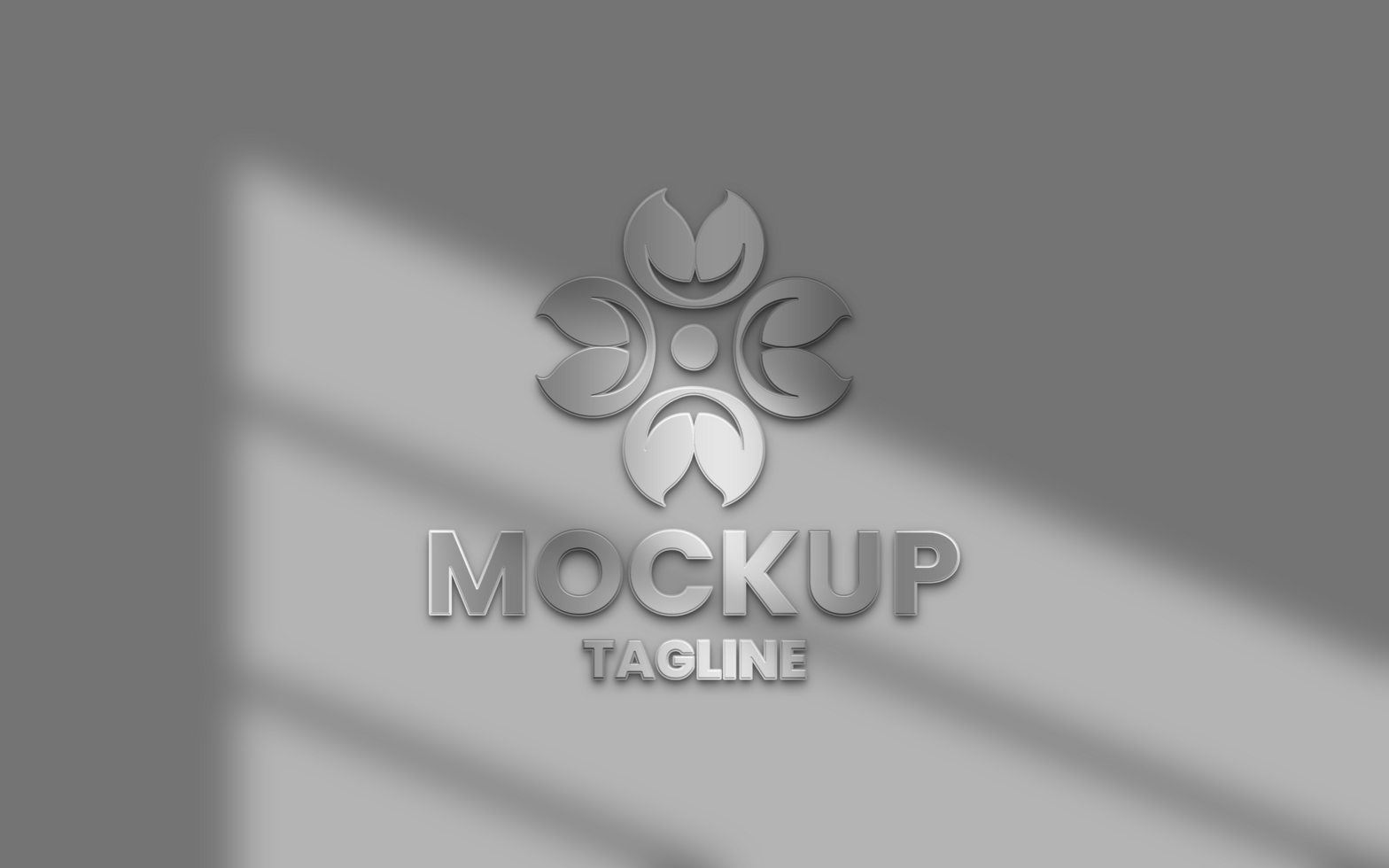 3d wall logo mockup psd