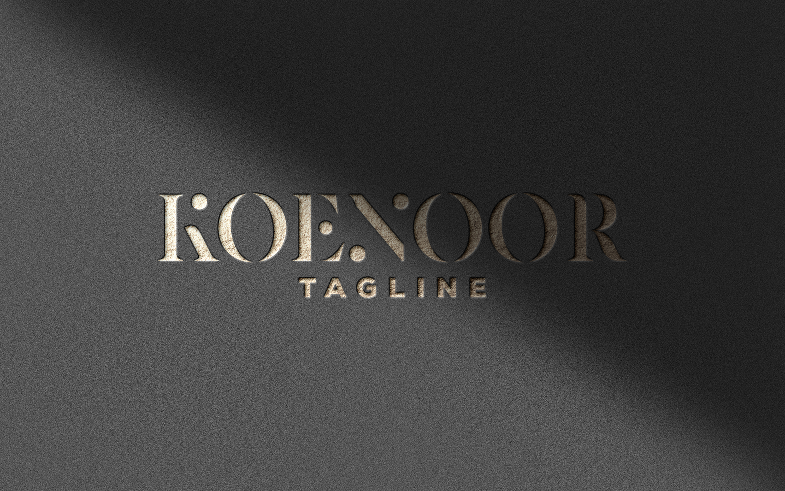 gold logo mockup on grey wall psd