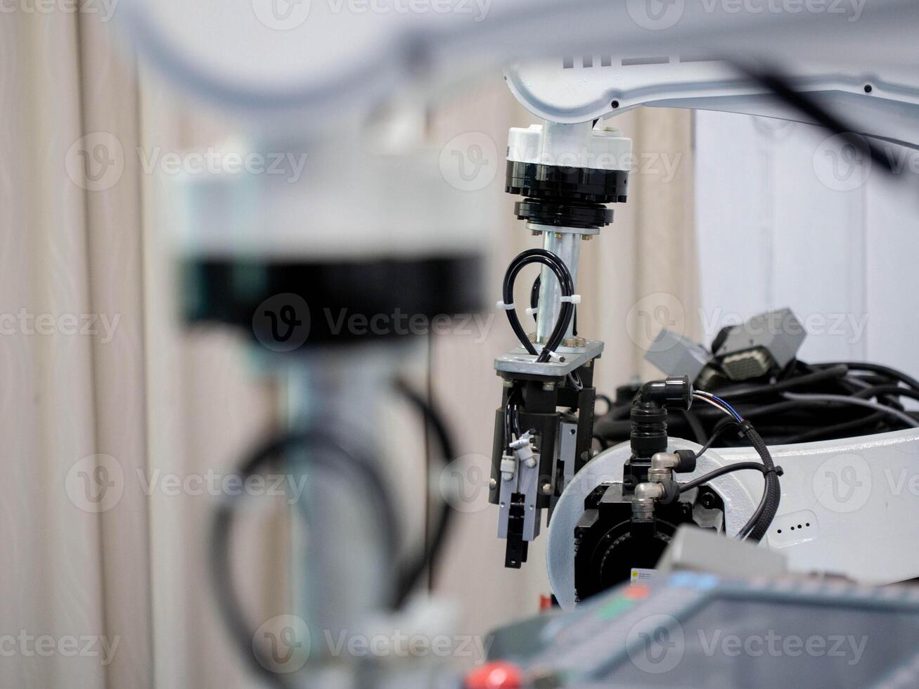 Robot technology arm belt industry factory machine manufacturing engineering equipment futurist automate production modern computer artificial intelligence ai smart construction development welding ai photo