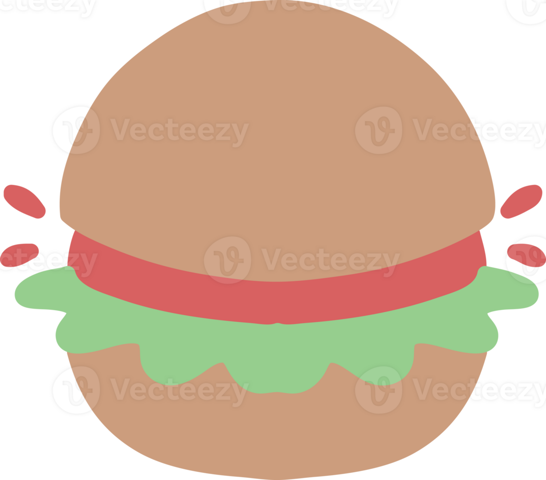 cartoon burger drawing png